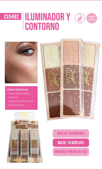ILUMINADOR+ CONTOUR PINK 21