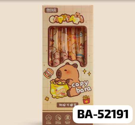 LAPICERA BORRABLE CAPIBARA 6 PIEZAS 