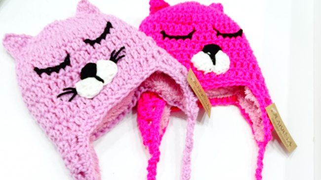 GORRO CROCHET GATO