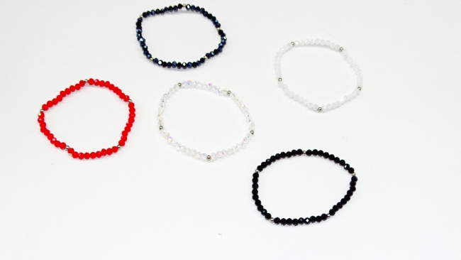 PULSERA CRISTAL ACERO VARIOS COLORES