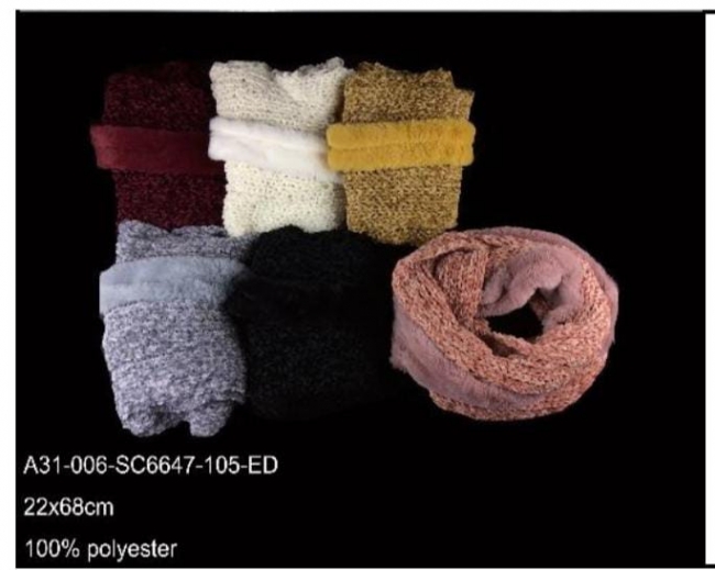 CUELLO CHENILLE CON PELUCHE 