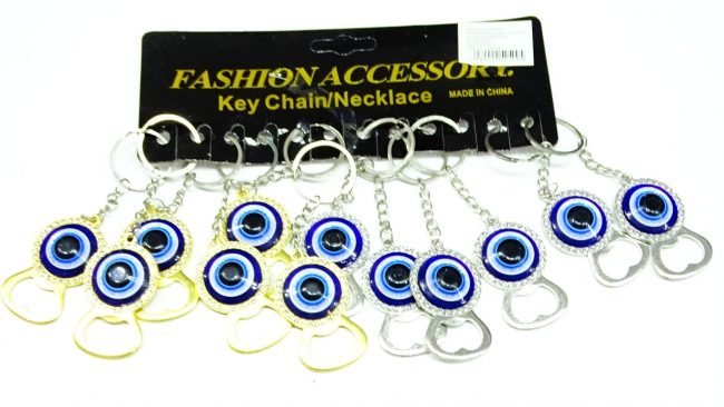 LLAVERO OJO DESTAPADOR CON STRASS X 12