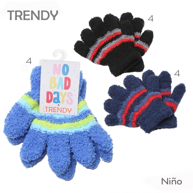GUANTE CORDERITO INFANTIL TRENDY X 12 T7