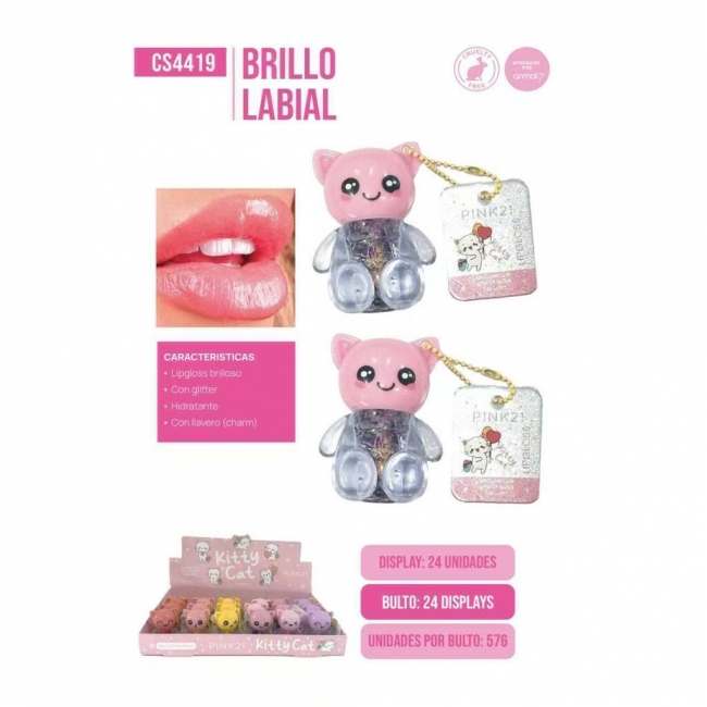 LIP GLOSS KITTY CAT PINK 21