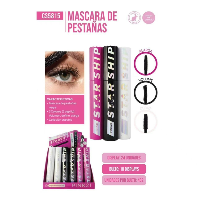 MASCARA DE PESTAÑAS STARSHIP PINK 21