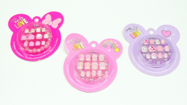 UÑAS POSTIZAS KIDS LOVE PRETTY NAILS TYL VARIOS COLORES