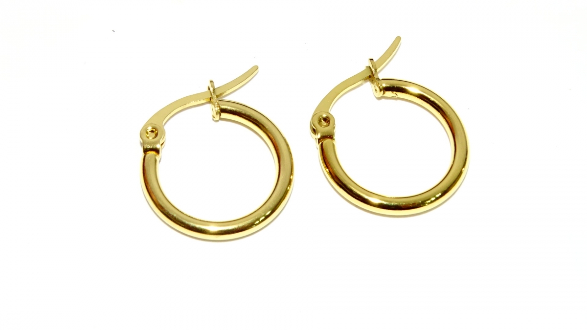 AROS ACERO DORADO 1,6 CM