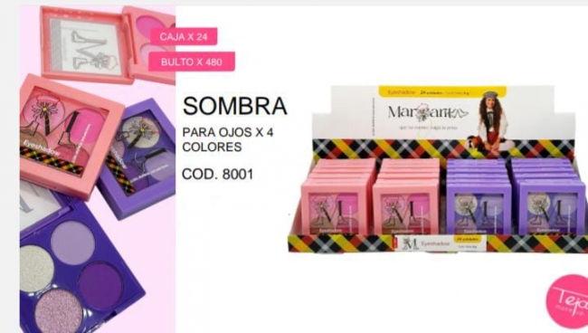 SOMBRAS 4 COLORES MARGARITA TEJAR