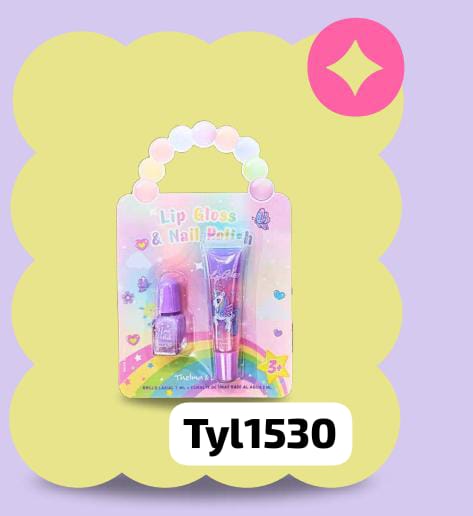 SET LIP GLOSS CON ESMALTE UNICORNIO