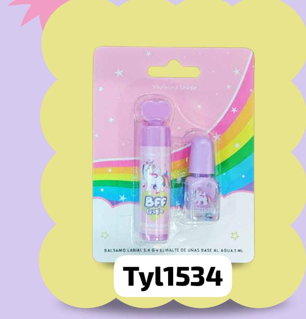 SET BALSAMO LABIAL + ESMALTE ARCO IRIS