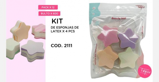 ESPONJAS LATEX TEJAR 4 PIEZAS