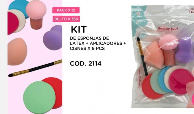 ESPONJAS LATEX + APLICADOR 9 PIEZAS TEJAR