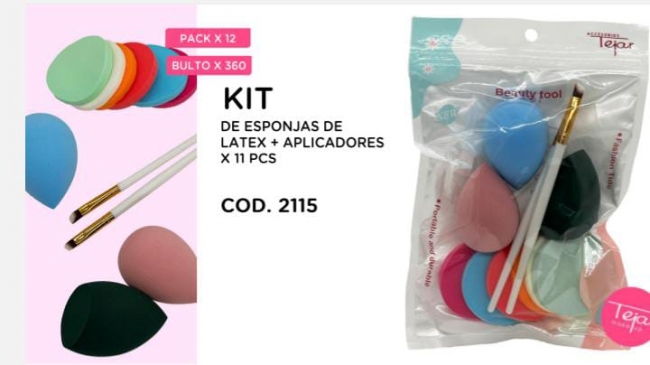 SET ESPONJAS LATEX + APLICADOR 11 PIEZAS