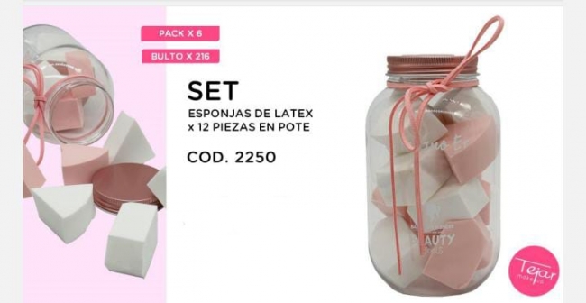 SET DE ESPONJAS DE LATEX X 12 PIEZAS TEJAR