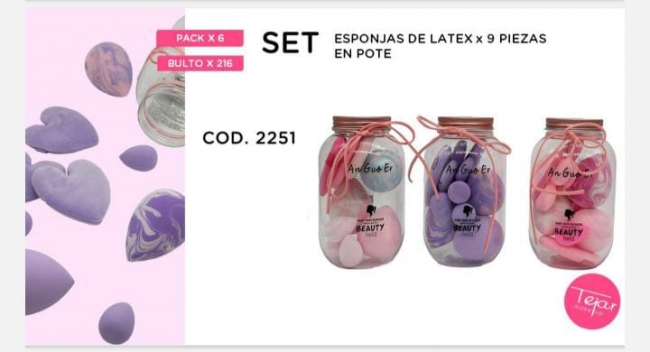 SET ESPONJAS DE LATEX 9 PIEZAS TEJAR