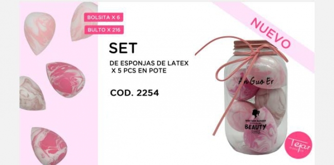 SET DE ESPONJAS LATEX 5 PIEZAS TEJAR