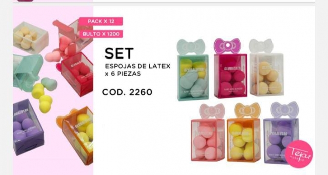 SET ESPONJAS LATEX 5 PIEZAS TEJAR 