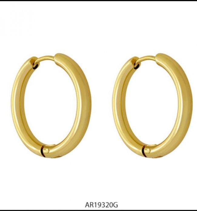 AROS ACERO DORADO 2 CM