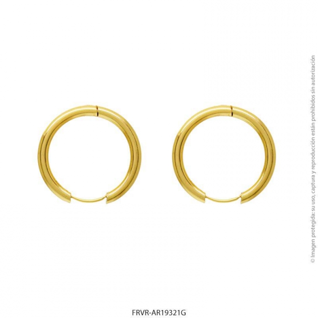 AROS ACERO DORADO 2 CM