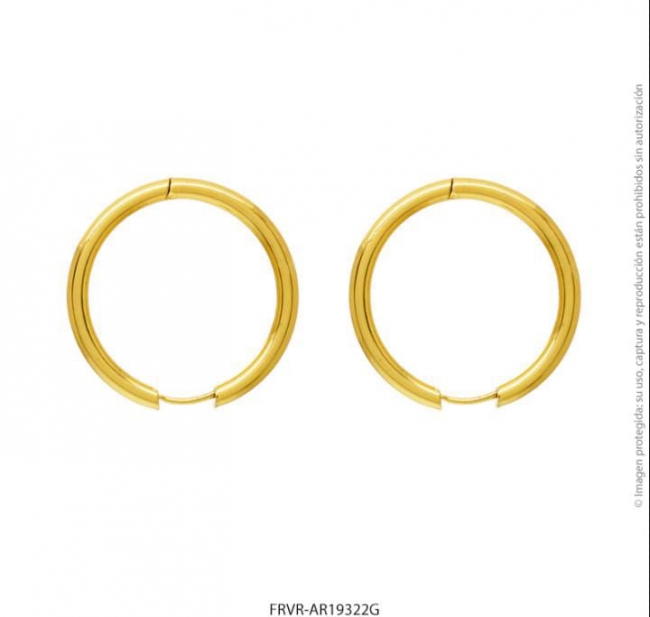 AROS ACERO DORADO 3 CM