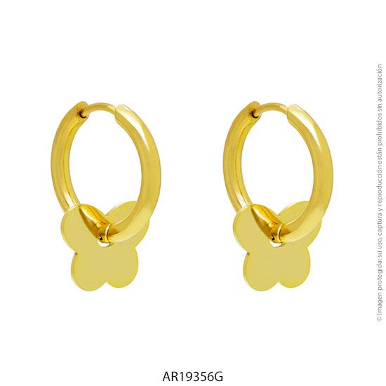 AROS ACERO DORADO 2 CM