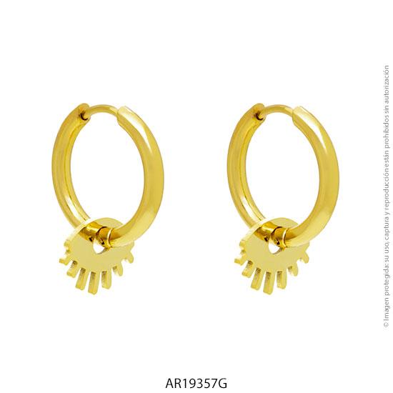 AROS ACERO DORADO 1,5 CM