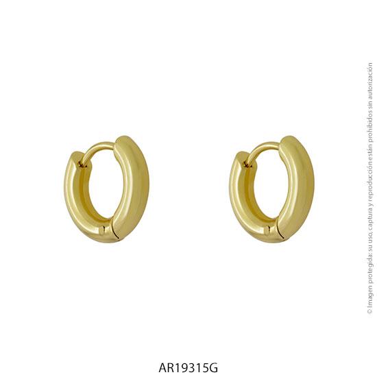 AROS ACERO DORADO 1,5 CM