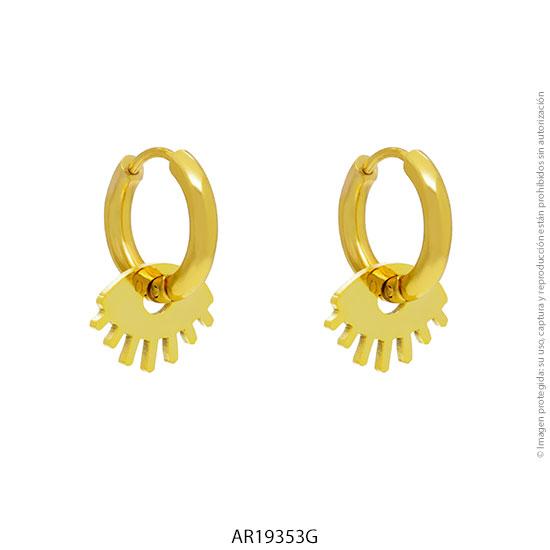 AROS ACERO DORADO 1,5 CM