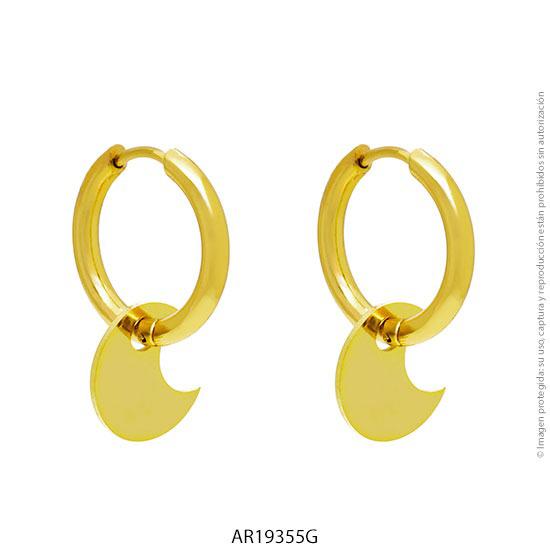 AROS ACERO DORADO 2 CM