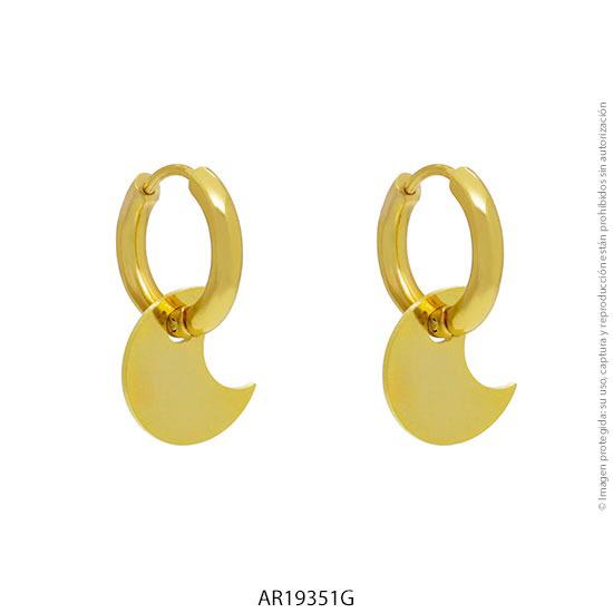 AROS ACERO DORADO 1,5 CM
