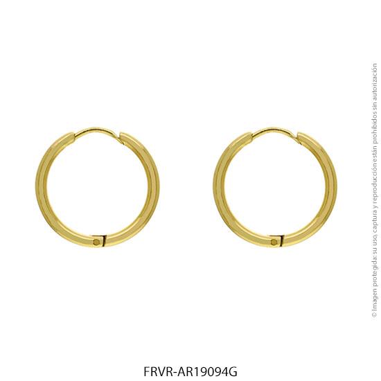 AROS ACERO DORADO 2 CM