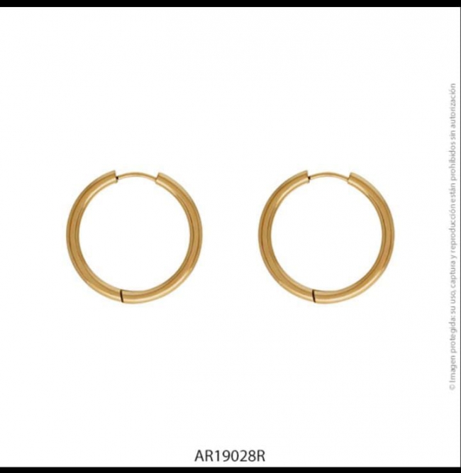 AROS ACERO ROSE 2,5 CM