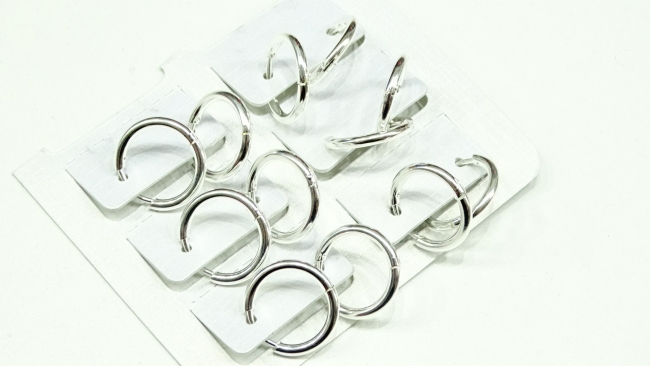 PAR AROS ACERO BLANCO 1,5 CM