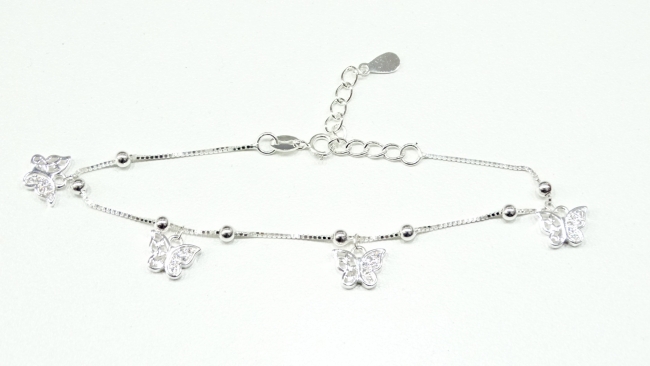 PULSERA PLATA MARIPOSAS