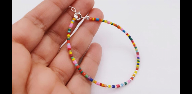 PULSERA PLATA COLOR