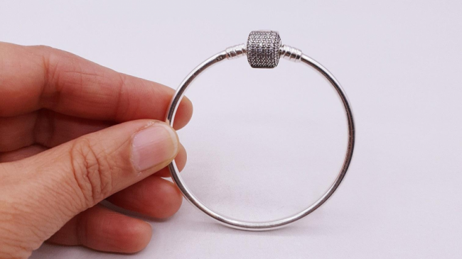 PULSERA PLATA TIPO PANDORA
