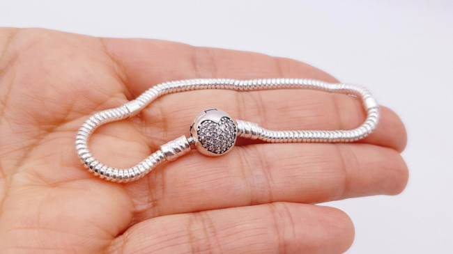 PULSERA PLATA TIPO PANDORA