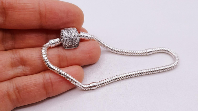 PULSERA PLATA TIPO PANDORA