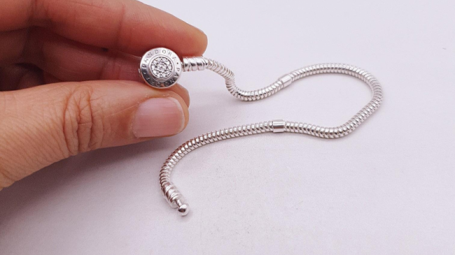 PULSERA PLATA TIPO PANDORA