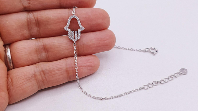 PULSERA PLATA MANO