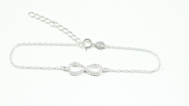 PULSERA PLATA INFINITO