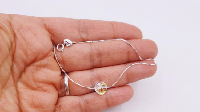 PULSERA PLATA CUBIC CORAZON 8MM 