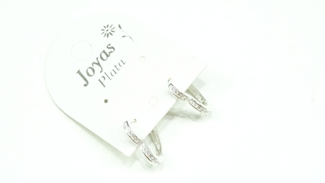 AROS PLATA CORAZON 14MM