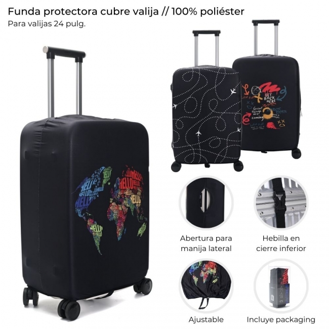 FUNDA CU8BRE VALIJAS MEDIANA WANDERLUST 