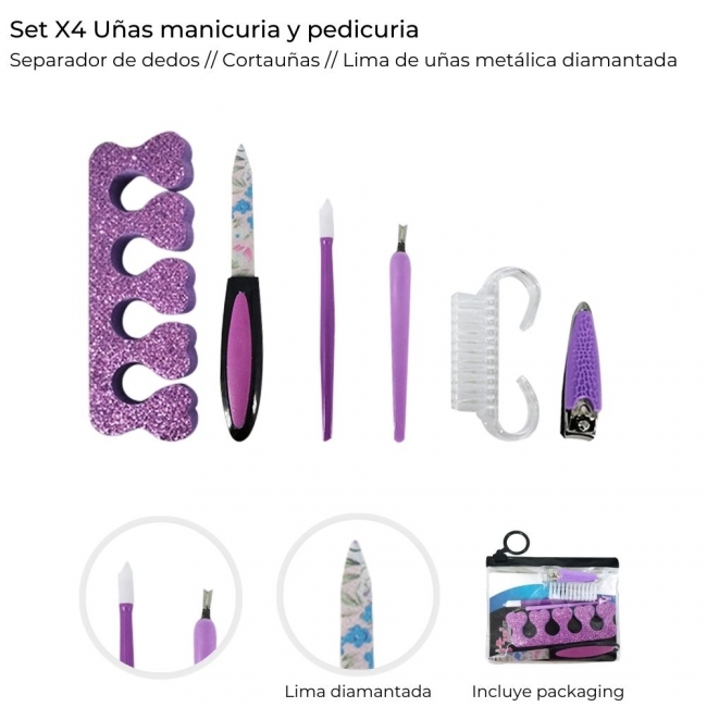 SET ACCESORIOS PEDICURIA SKORA