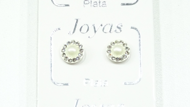 AROS PLATA PERLA STRASS