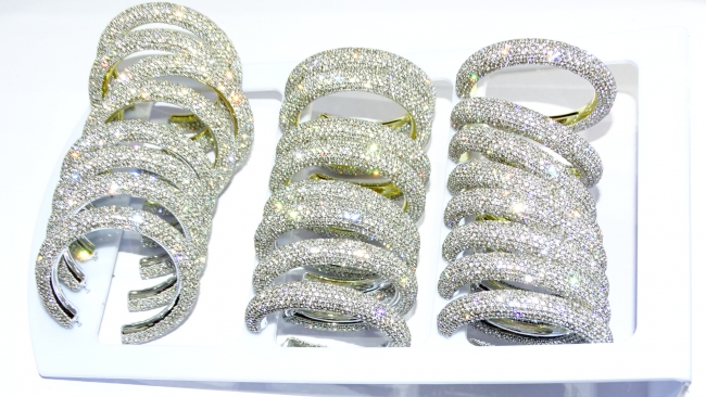 BLISTER AROS ACERO STRASS X 12 PARES