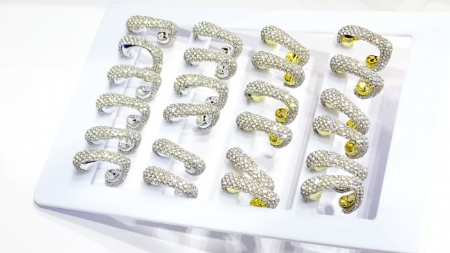 BLISTER AROS ACERO STRASS X 12