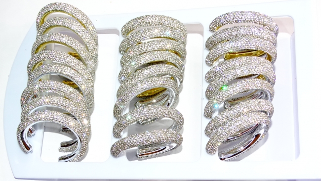 BLISTER AROS ACERO STRASS X 12
