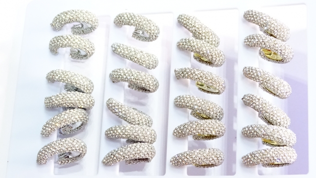 BLISTER AROS ACERO STRASS X 12